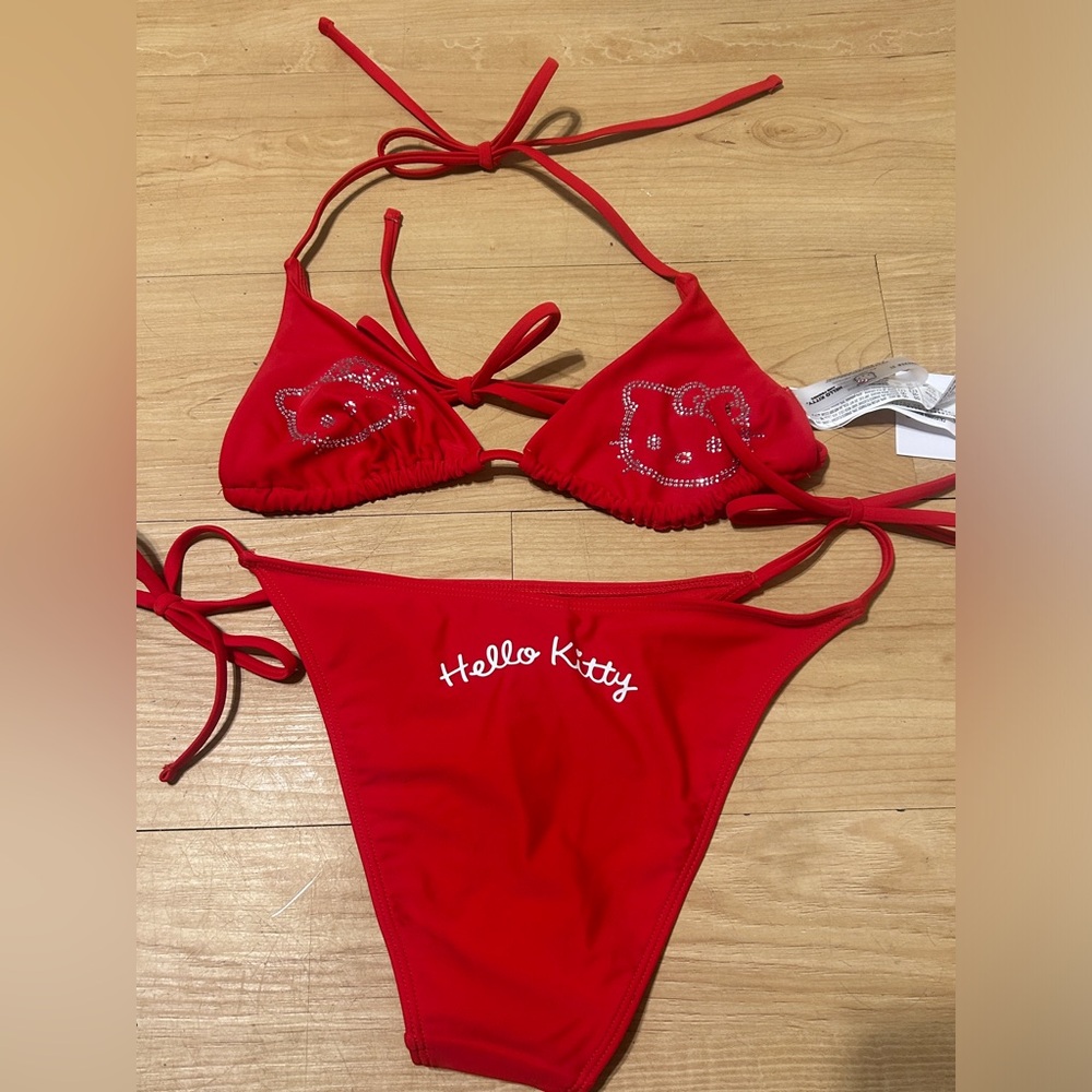New With Tags Hello Kitty Bikini Set